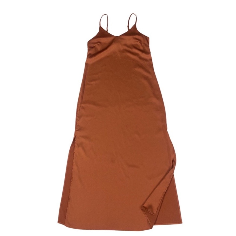 barlll burnt sienna slip dress